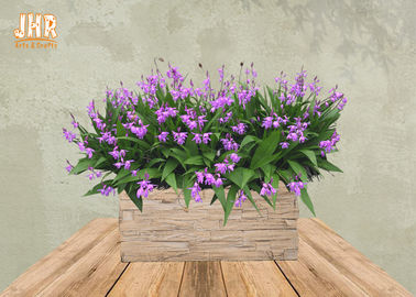 Rechteckige Pflanzer Blumentopf-Faser-Clay Flower Pots Bricks Designs Clay Pot Planter Set Garden
