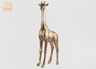 Goldblatt-Fiberglas-Giraffen-Skulptur-stehende Tierfigürchen-Tabellen-Statue