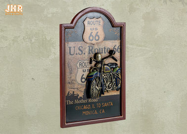 Route 66 -Wand unterzeichnet die Mutter-Straßen-Wand-Dekor-Antiken-hölzernen Motorrad-Wand-Plaketten