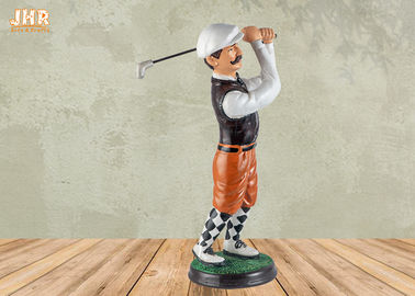 Antike Sportler-Statue Polyresin-Statuen-Figürchen-dekorative Golfspieler-Tischplatten-Statue