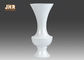 Fiberglas-Pflanzer-Boden-Vasen der großen Öffnung glatte weiße für künstliche Blumen