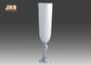 Silber trieb Sockel-Boden-Vasen-die weißen glatten Fiberglas-Tabellen-Vasen Blätter, die Vasen heiraten