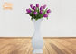Dekorative glatte weiße Fiberglas-Mittelstück-Tabellen-Vasen-Boden-Vasen