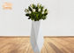 Moderne geometrische geformte Fiberglas-Blumen-Töpfe mit glattem weißem/weißem Mattende