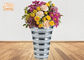 Dekorative Fiberglas-Blumentöpfe der großen Öffnung mit silbernem Mosaik-Glas-Ende