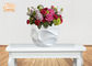 Glattes Weiß des Haupthochzeits-klassisches Fiberglas-Blumen-Topf-gewellten Profils