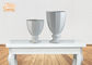 Füßige glatte weiße Fiberglas-Hochzeits-Mittelstück-Tabellen-Vasen 2-teilig