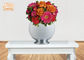 Dekorative moderne füßige Fiberglas-Blumen-Töpfe mit Blattsilber-Ende