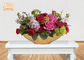 Hauptdekor-Goldblatt-Fiberglas-Dekorations-Tabellen-Vasen-Blumen-Umhüllungs-Schüssel