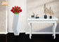 Moderne geometrische geformte Fiberglas-Blumen-Töpfe mit glattem weißem/weißem Mattende