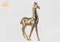 Stehender figürchen-Zebra-Skulptur-Tabellen-Statuen-Dekor Goldblatt Polyresin Tier