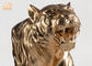 Großes Gold trieb figürchen-Tiger-Skulptur-Tabellen-Statue Polyresin Tierblätter