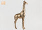 Goldblatt-Fiberglas-Giraffen-Skulptur-stehende Tierfigürchen-Tabellen-Statue