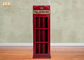 Britisches Telefonzelle-Speicher-Kabinett-Antiken-Holzlagerungs-Gestell MDF-Boden-Gestell-rote Farbe