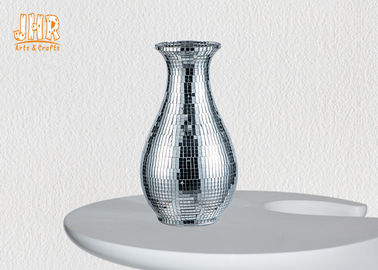 Moderne Fiberglas-Tabellen-Vase Homewares-Ziergegenstand-silberne Mosaik-Glas-Vasen