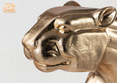 Goldblatt Polyresin-Leopard-Skulptur-Faser-Glas-Tiertabellen-Statuen-Figürchen