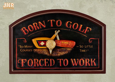 Golf Club-Wand-Dekor unterzeichnet dekorative Wand-Kunst der MDF-Wand-Plaketten-3D Kneipen-Zeichen-grüne Farbe