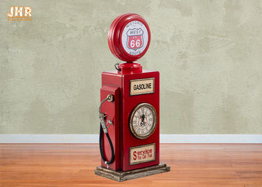 Rote Multimedia-Speicher-Gestell-dekorative hölzerne Kabinett-Holz-Tischplatten-Uhr-rote Farbe
