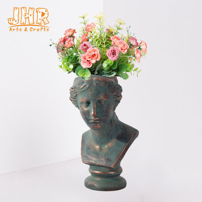 33.5x32x44.5cm Clay Flower Pots Antique Bronze Anlage Lion Statue Indoor Planters