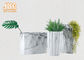 Marmornde Lehm-Blumen-Töpfe Fiberclay-Blumentopf-große Topf-Pflanzer-Lehm-Boden-Vasen