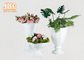 Füßige glatte weiße Fiberglas-Hochzeits-Mittelstück-Tabellen-Vasen 2-teilig