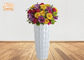 Glatte weiße Boden-Vasen Homewares-Ziergegenstand-Fiberglas-Pflanzer für Haupthotel
