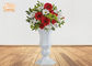 Leichte glatte weiße Fiberglas-Pflanzer-Boden-Vasen, die Dekor-Einzelteile heiraten