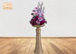 Dekorative bereifte Goldfiberglas-Blume rollt/Boden-Vasen mit Sockel