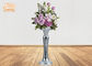 Hohe Fuß-Blattsilber-Fiberglas-Blume überzieht moderne Blumen-Topf-Schalen-Form