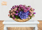 Gold trieb Fiberglas-Blumen-Umhüllungs-Schüssel-dekorative Tabellen-Vasen-Boots-Form Blätter