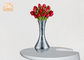 Künstliche Blumen-Fiberglas-Pflanzer-Tabellen-Vasen-silberne Spiegel-Glas-Farbe