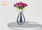 Moderne Luxusfiberglas-Blumen-Topf-Tabellen-Vasen-Blumentopf-silbernes Mosaik-Glas