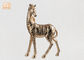 Tabellen-Dekor Polyresin-Zebra-Statuen-Fiberglas-trieb Tierskulptur-Gold Blätter