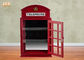 Britische Telefonzelle-Kabinett-dekorative hölzerne Kabinett-rote Farbe-MDF-Boden-Gestell-Möbel